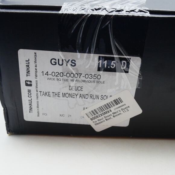 NEW Tin Haul Men's 11.5 Deuce Take The Money And Run Cowboy Western Boots - Picture 13 of 13